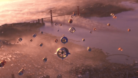 San Fransokyo wind aerostats — Big Hero 6