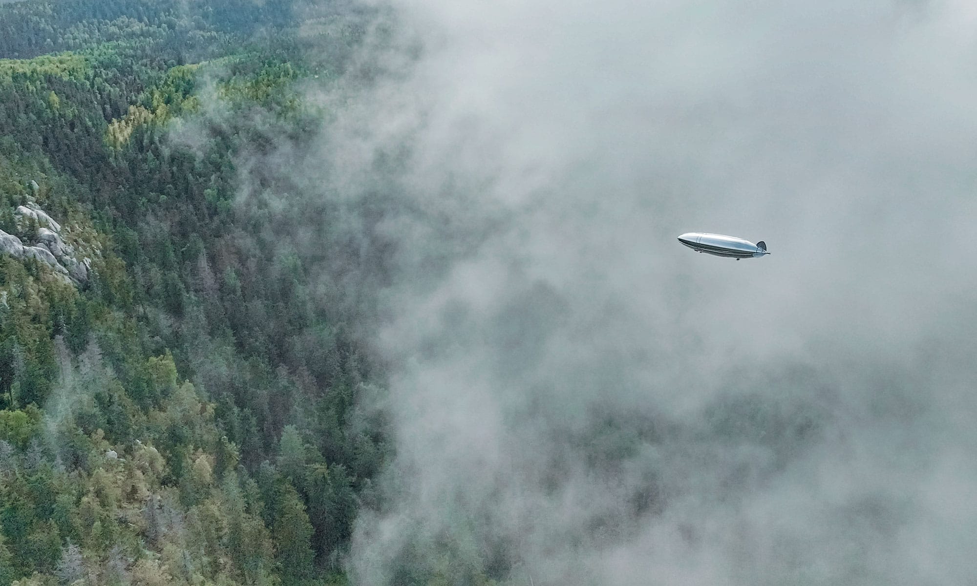 Kelluu airship over Finnish landscape