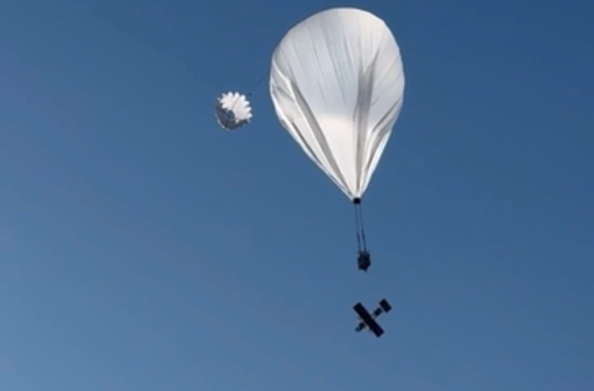 HAPS with strike drone launched somewhere in Ukraine