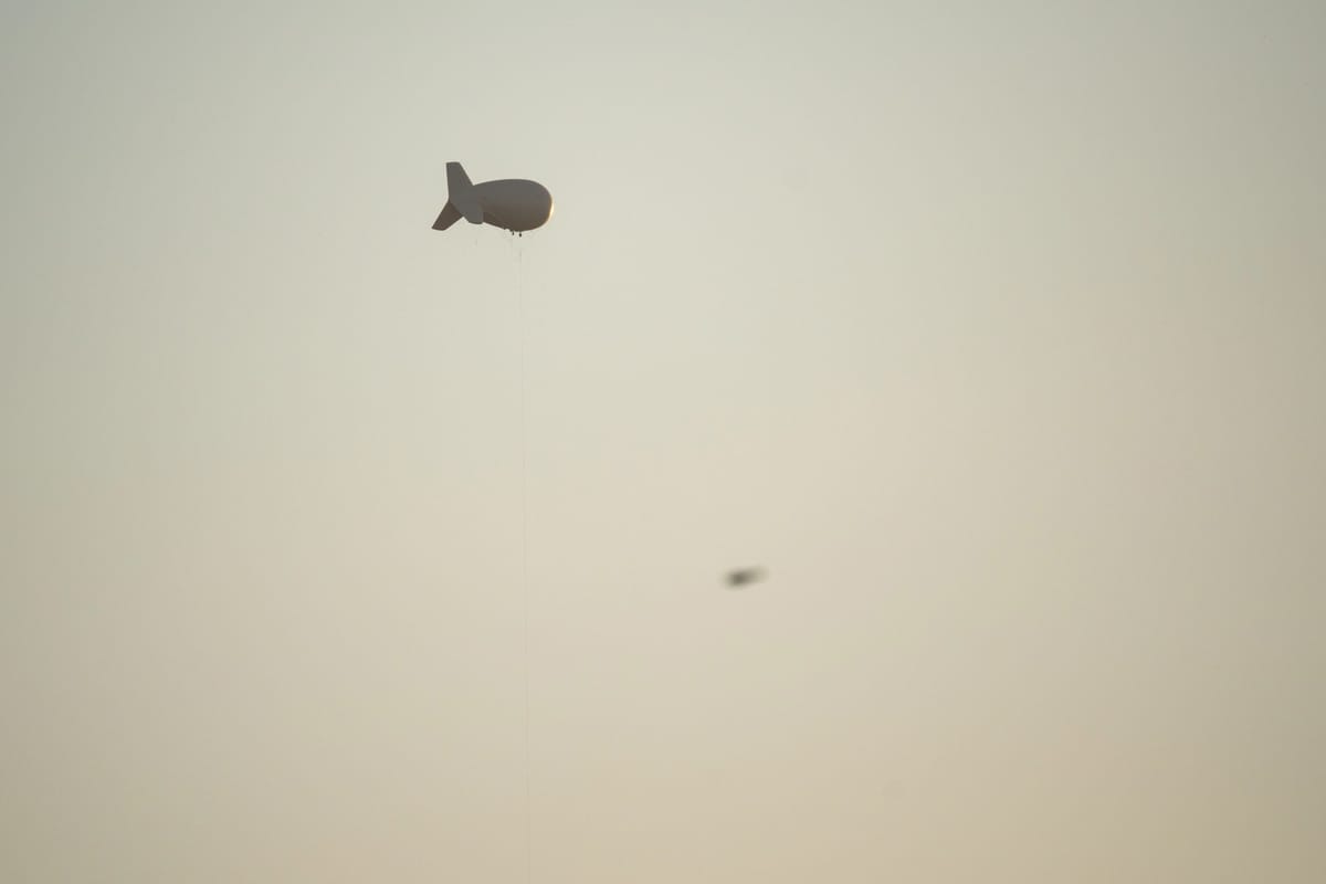 Tethered Aerostat Radar System over Erbil