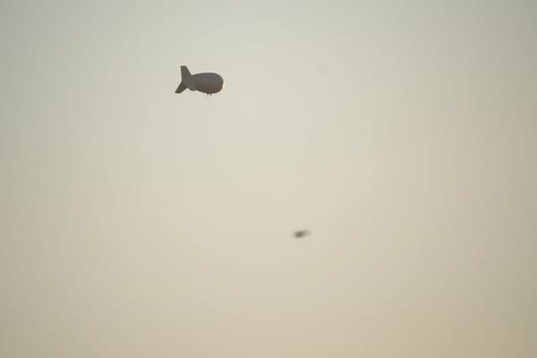 Tethered Aerostat Radar System over Erbil